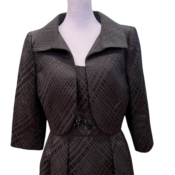 Tahari sheath dress and cropped jacket set size 10 - Picture 2 of 11